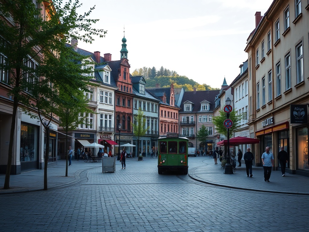 Tablica informacyjna o zamknięciu ulicy Jodłowej w Zduńskiej Woli lub fotografia MDK Ratusz.